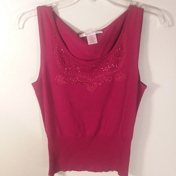 Y479. Nine & Company. Red tank top, medium - Picture 1 of 8